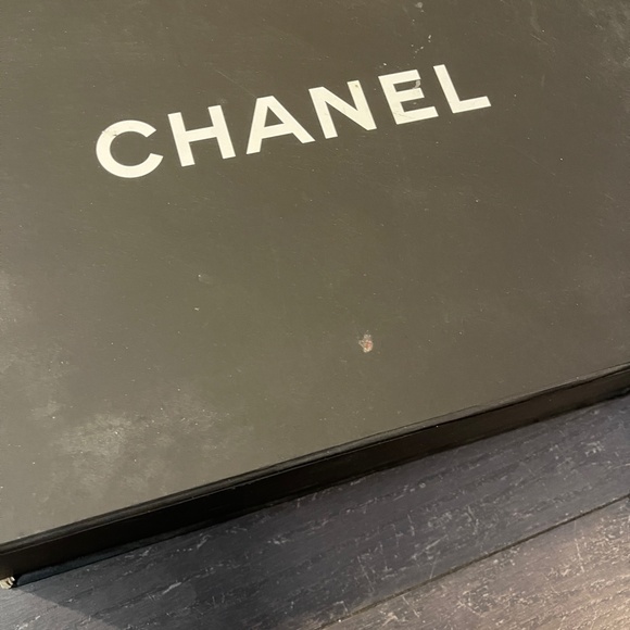 Chanel black white empty bag box decoration storage w/tissue rare size - Picture 4 of 14